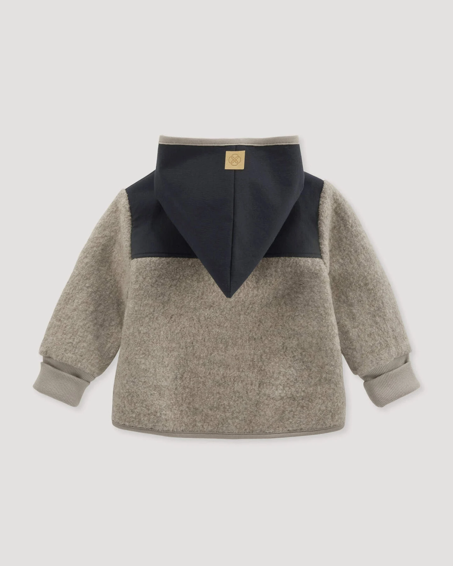 hessnatur Baby Walkjacke Regular mit Softshell aus Bio-Merinowolle - grau - Größe 98/104 – Ansicht 2
