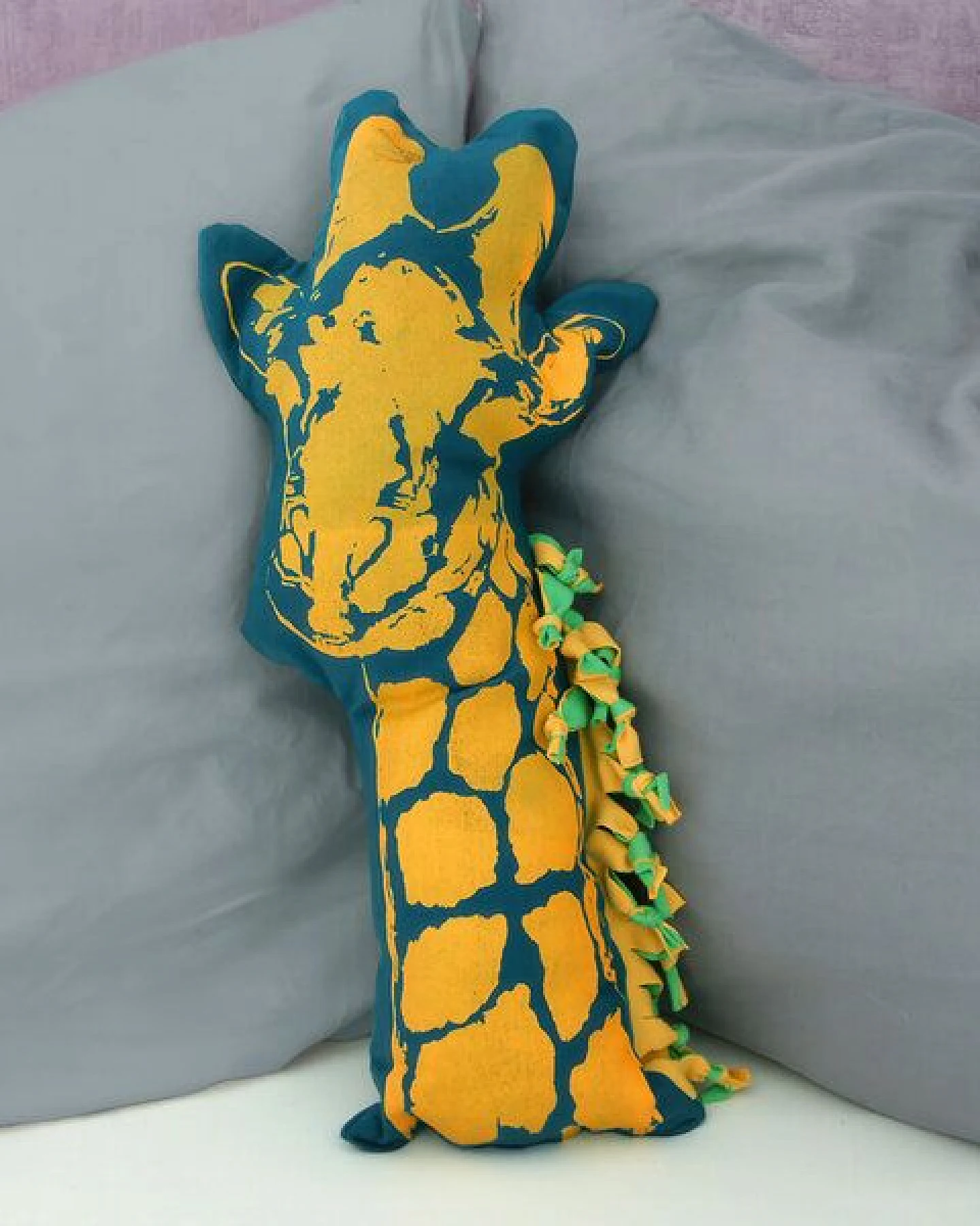 Kissen HANDGEDRUCKT Giraffe – Ansicht 2