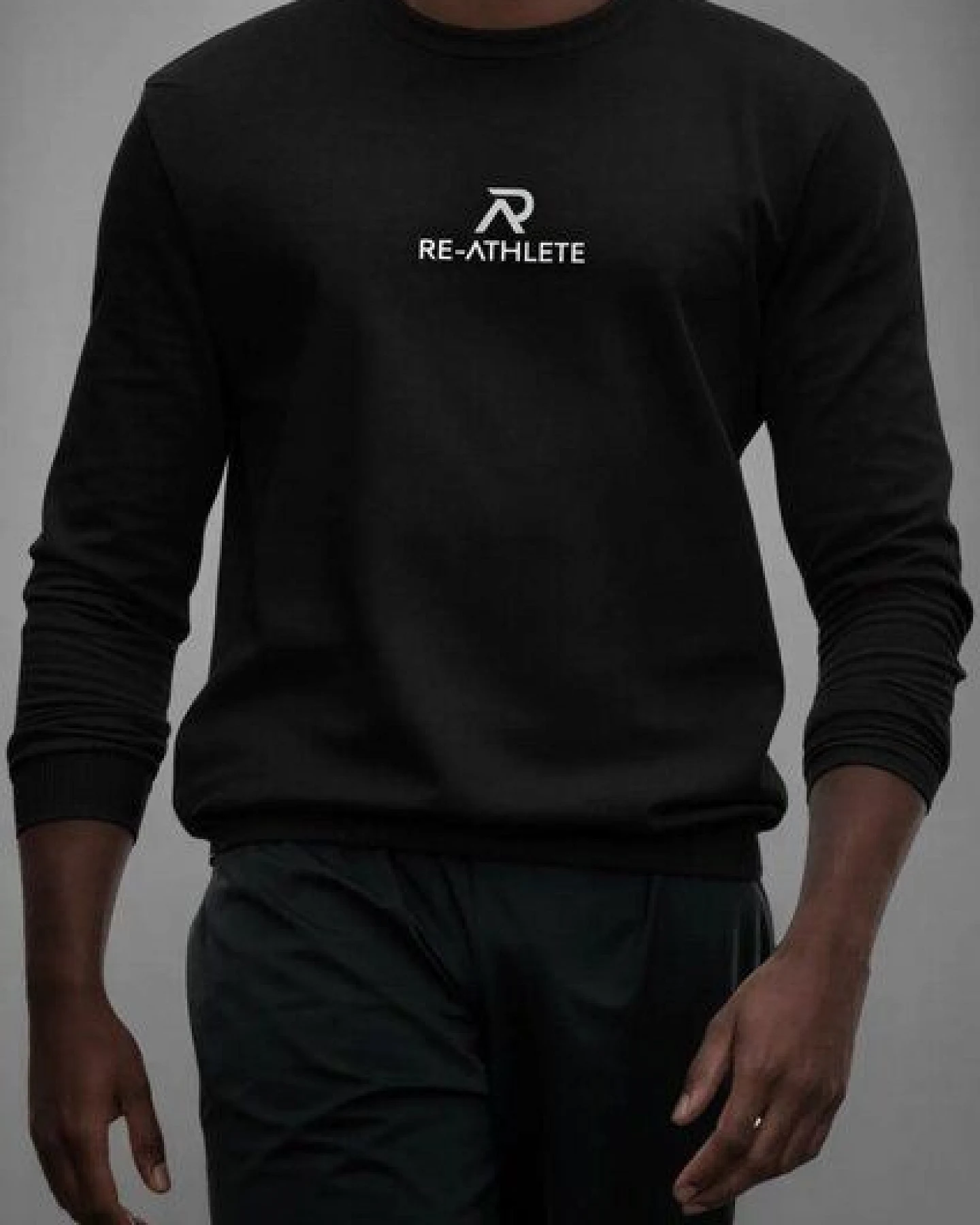 Re-Athlete PRIME Cotton Herren Sweater - black – Ansicht 2
