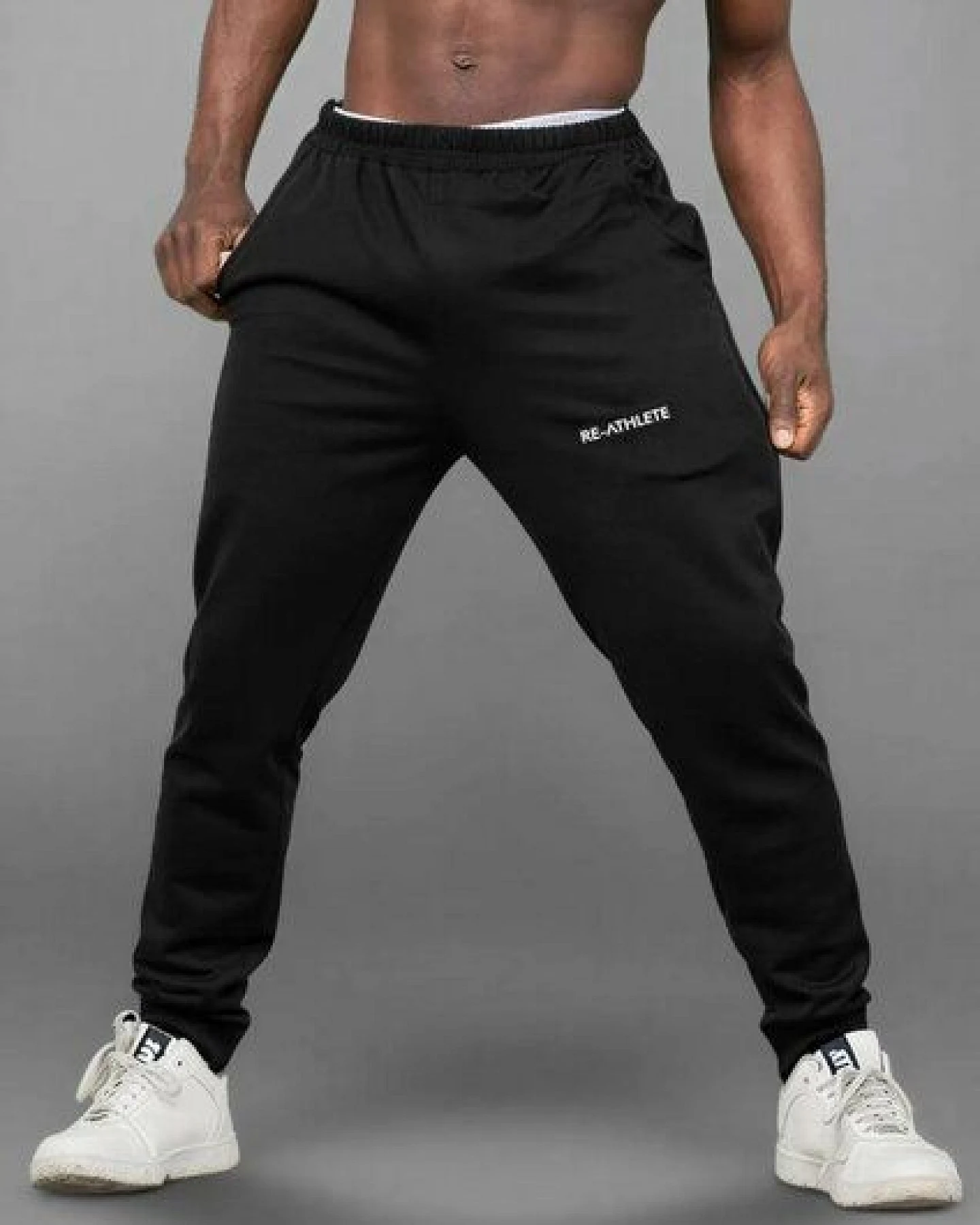 Re-Athlete CORE Cotton Herren Jogginghose - black – Ansicht 2