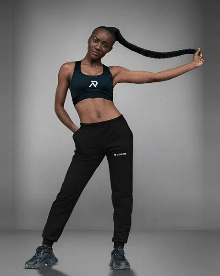 Re-Athlete CORE Cotton Damen Jogginghose - black