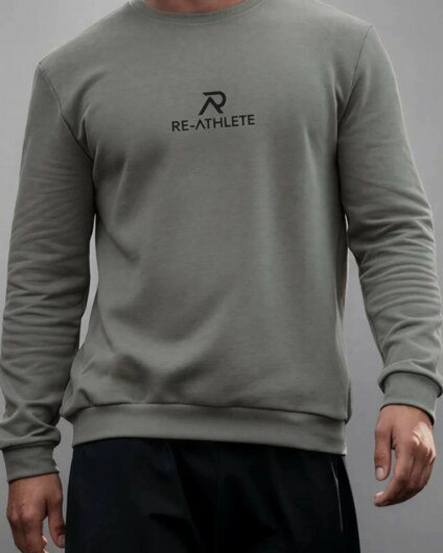 Re-Athlete PRIME Cotton Herren Sweater - khaki – Ansicht 2
