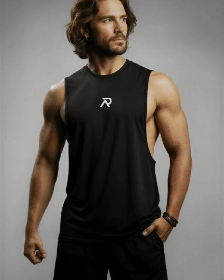 Re-Athlete ICON Bambus Herren Muscle Shirt - black