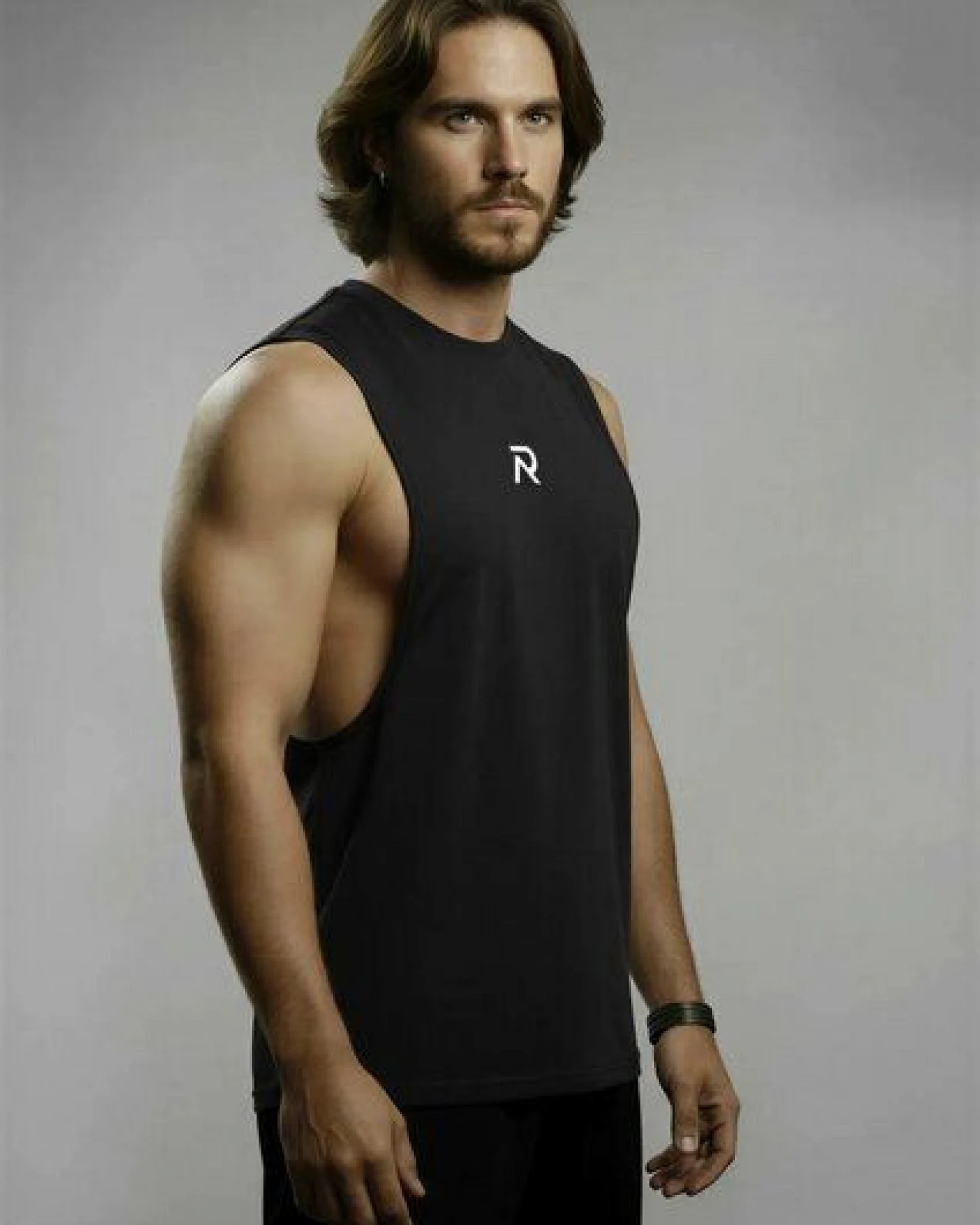 Re-Athlete ICON Bambus Herren Muscle Shirt - black – Ansicht 3