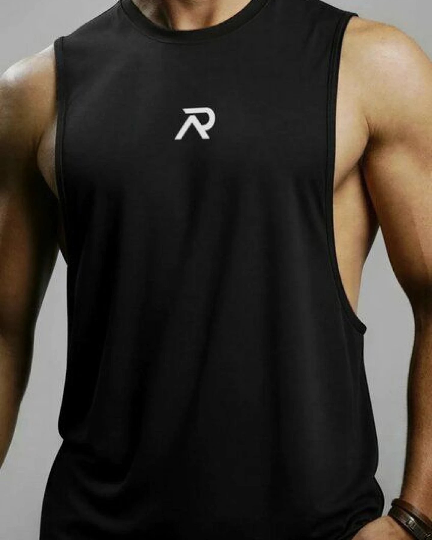 Re-Athlete ICON Bambus Herren Muscle Shirt - black – Ansicht 2