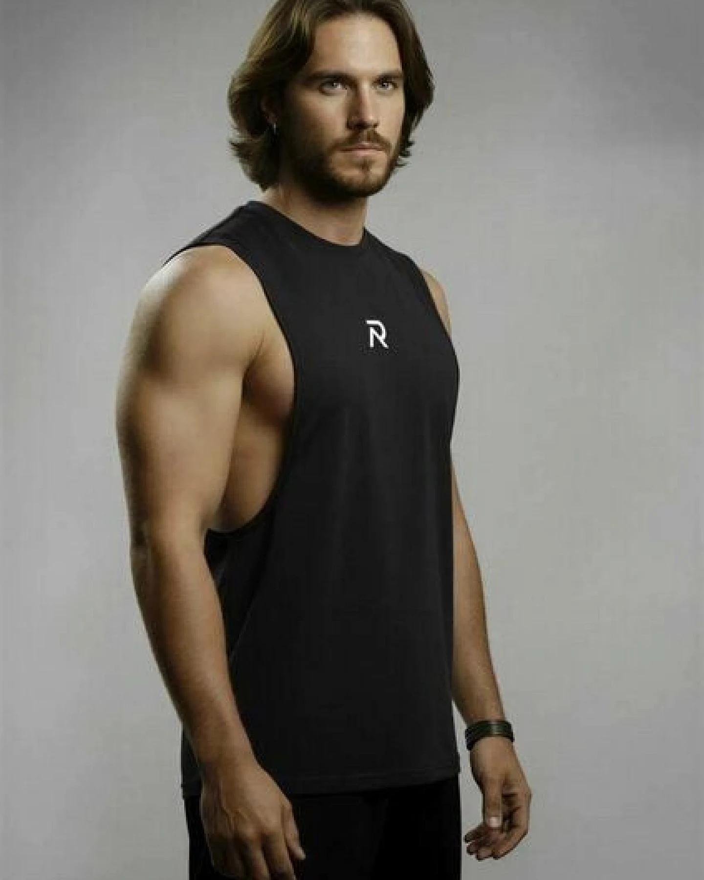 Re-Athlete ICON Bambus Herren Muscle Shirt - black – Ansicht 3