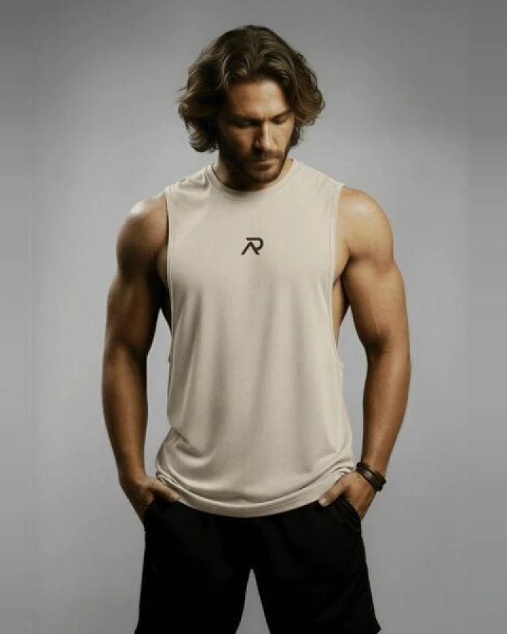 Re-Athlete ICON Bambus Herren Muscle Shirt - beige