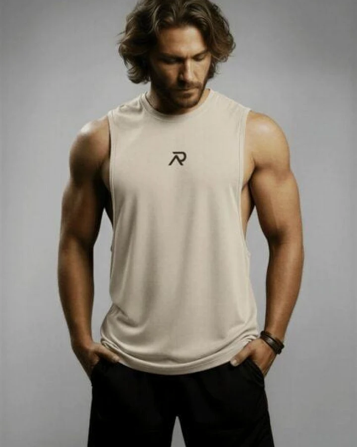 Re-Athlete ICON Bambus Herren Muscle Shirt - beige