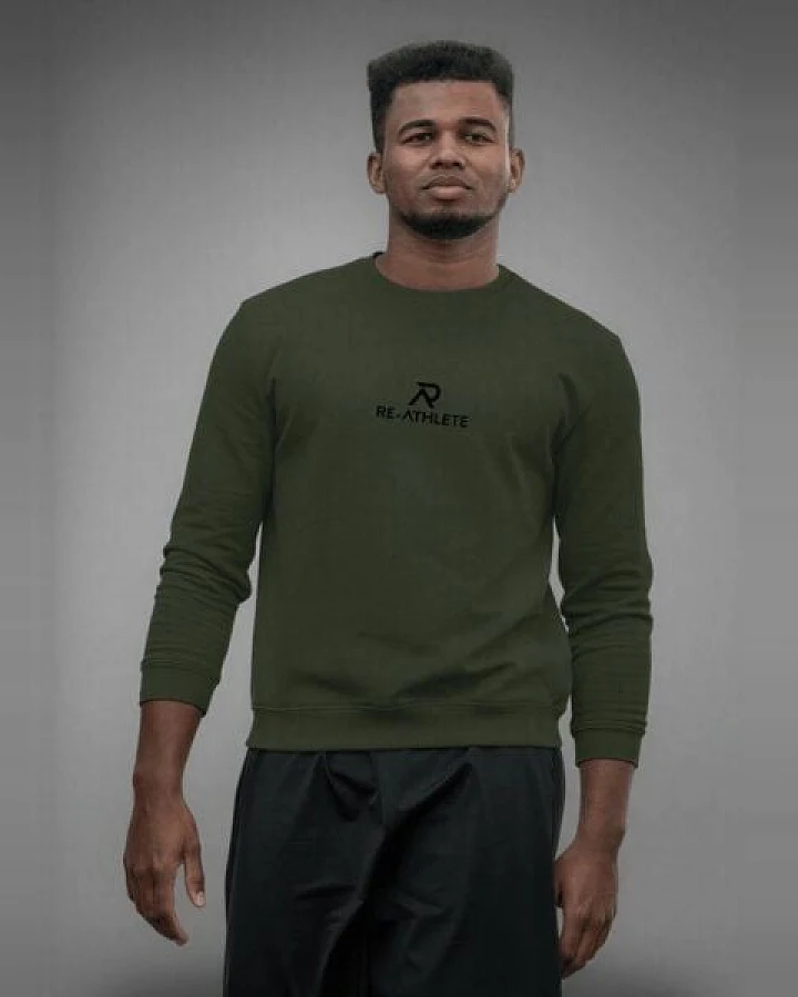 Re-Athlete PRIME Cotton Herren Sweater - dark green