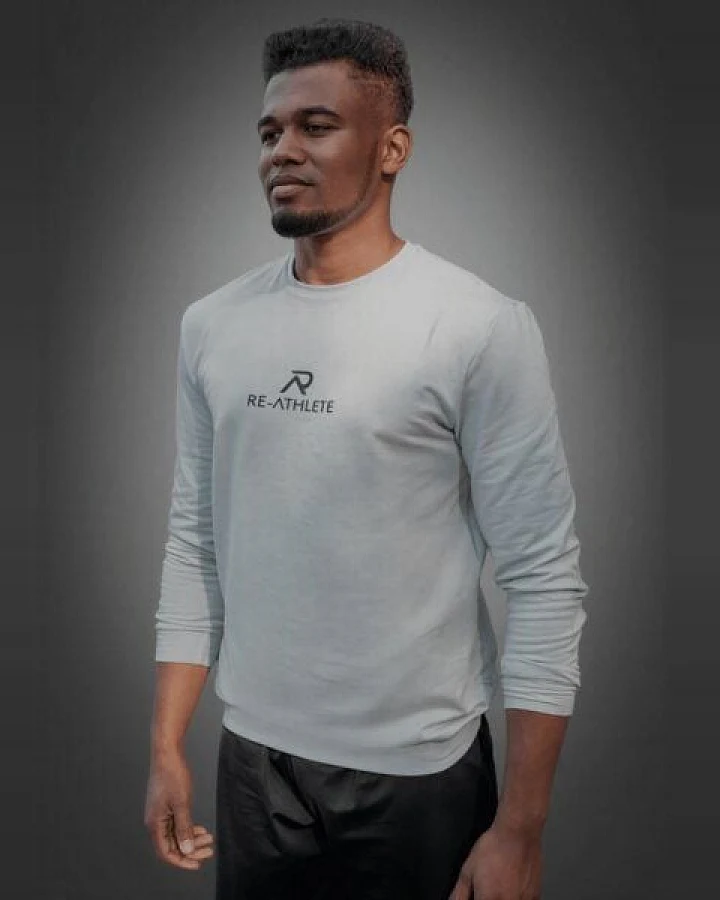 Re-Athlete PRIME Cotton Herren Sweater - light grey