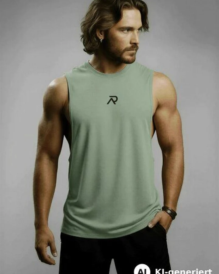 Re-Athlete ICON Bambus-Viskose Herren Muscle Shirt - mint