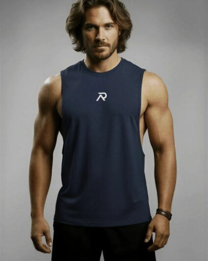 Re-Athlete ICON Bambus Herren Muscle Shirt - navy