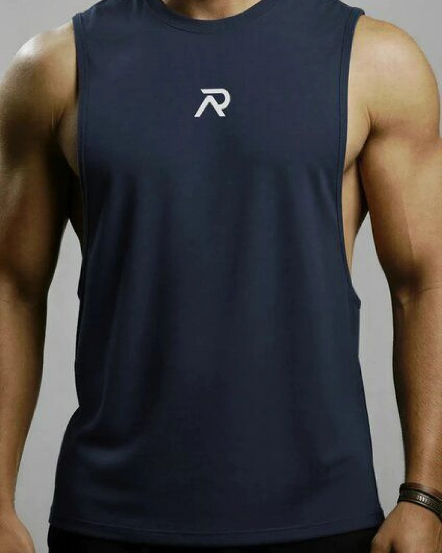 Re-Athlete ICON Bambus Herren Muscle Shirt - navy – Ansicht 2