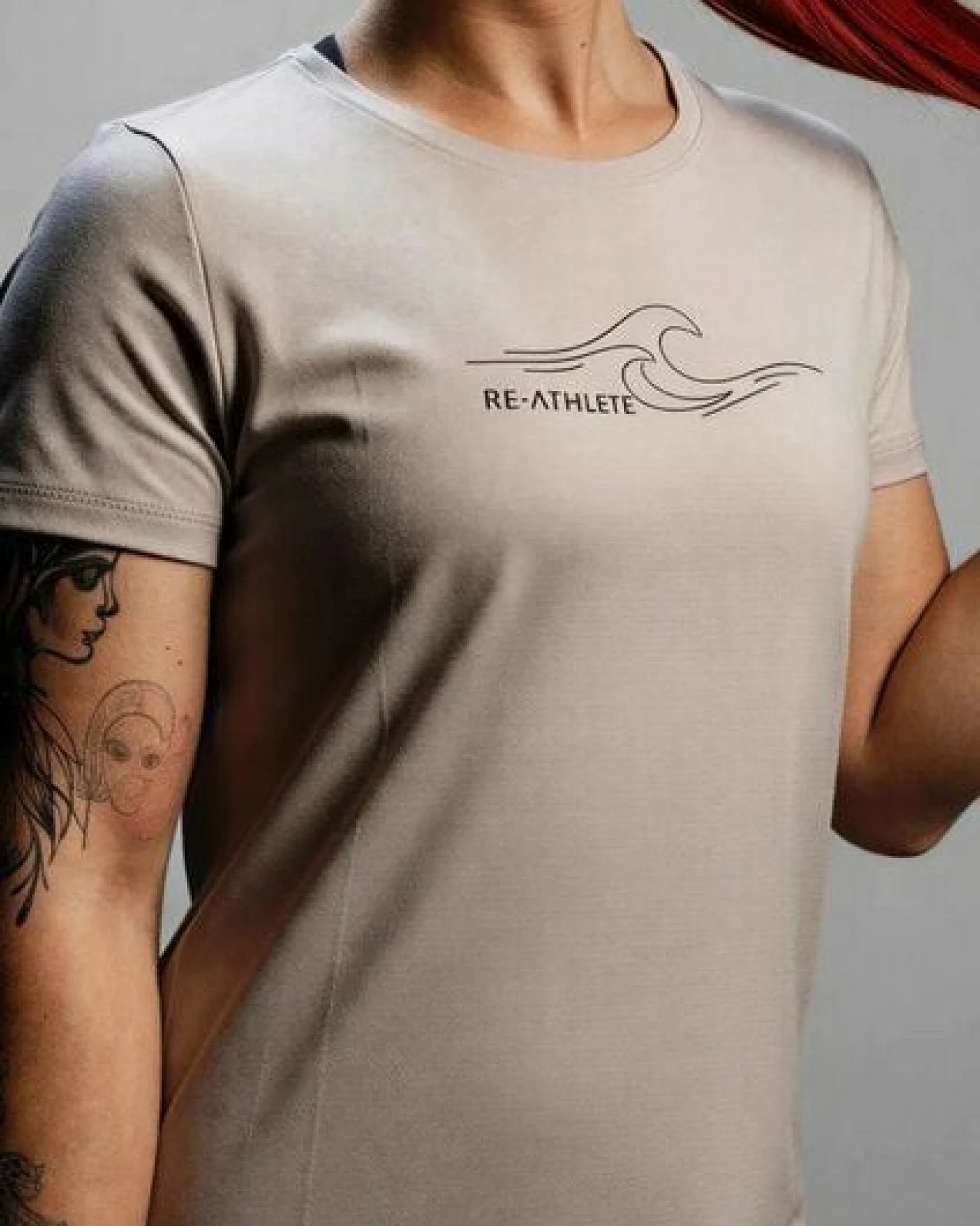 Re-Athlete TIDE Bambus Damen Shirt - beige – Ansicht 2