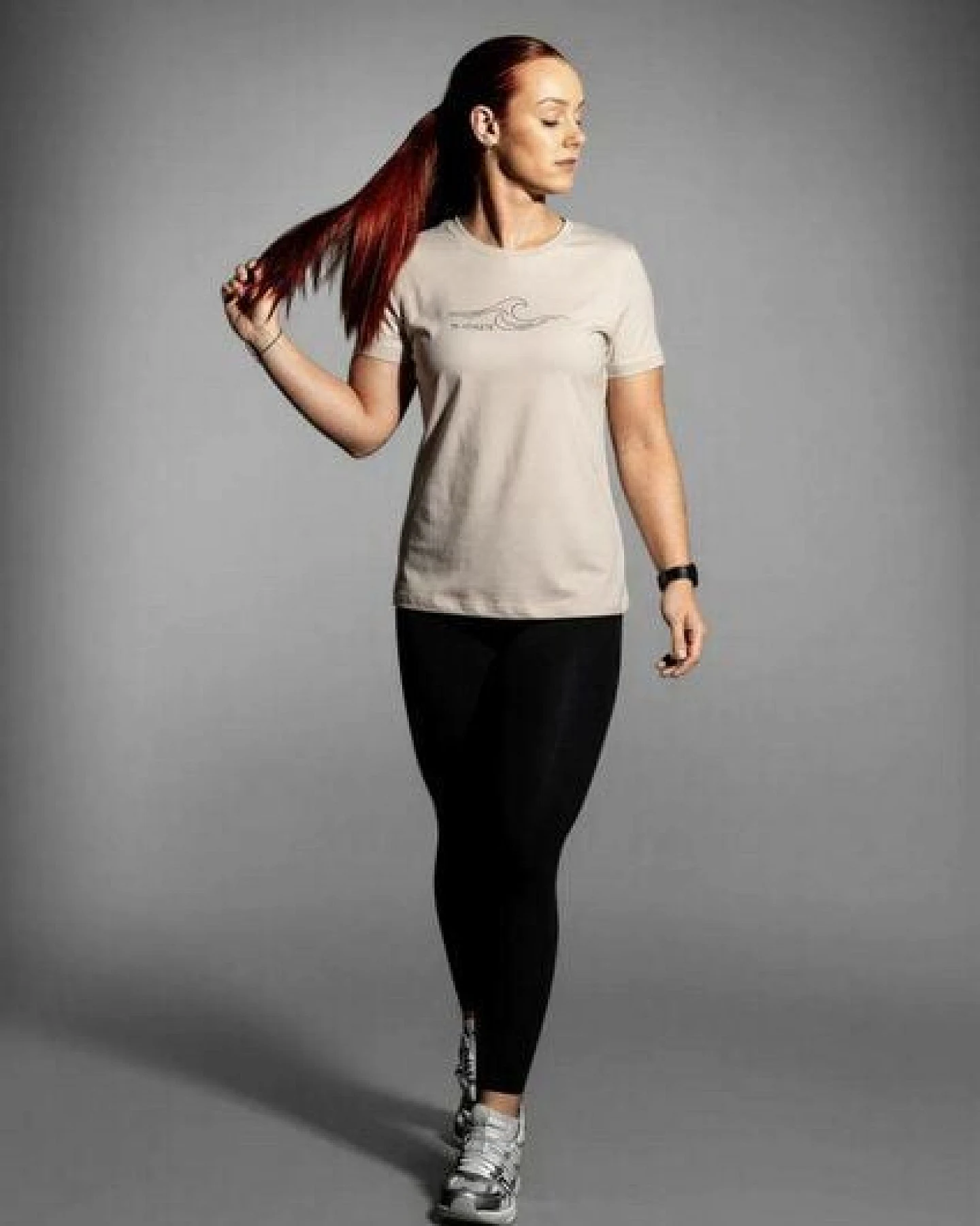 Re-Athlete TIDE Bambus Damen Shirt - beige – Ansicht 3