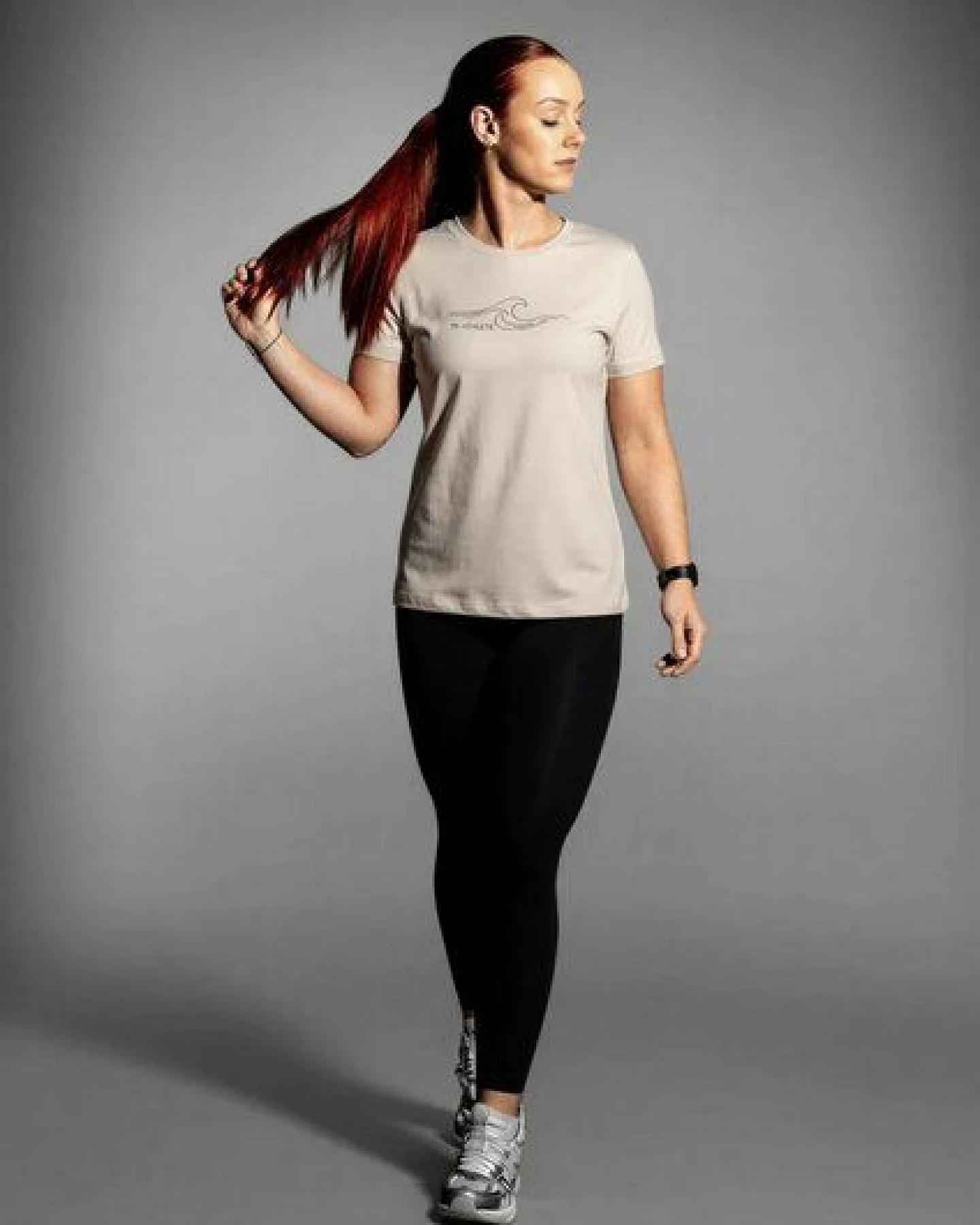 Re-Athlete TIDE Bambus Damen Shirt - beige – Ansicht 3