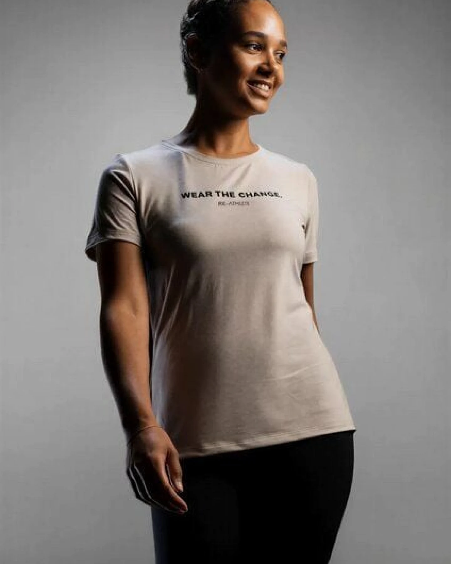 Re-Athlete CHANGE Bambus Damen Shirt - beige – Ansicht 3