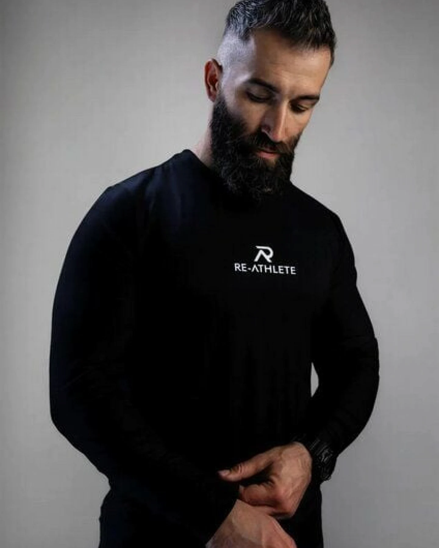 Re-Athlete PRIME Bambus Herren Longsleeve - black – Ansicht 3