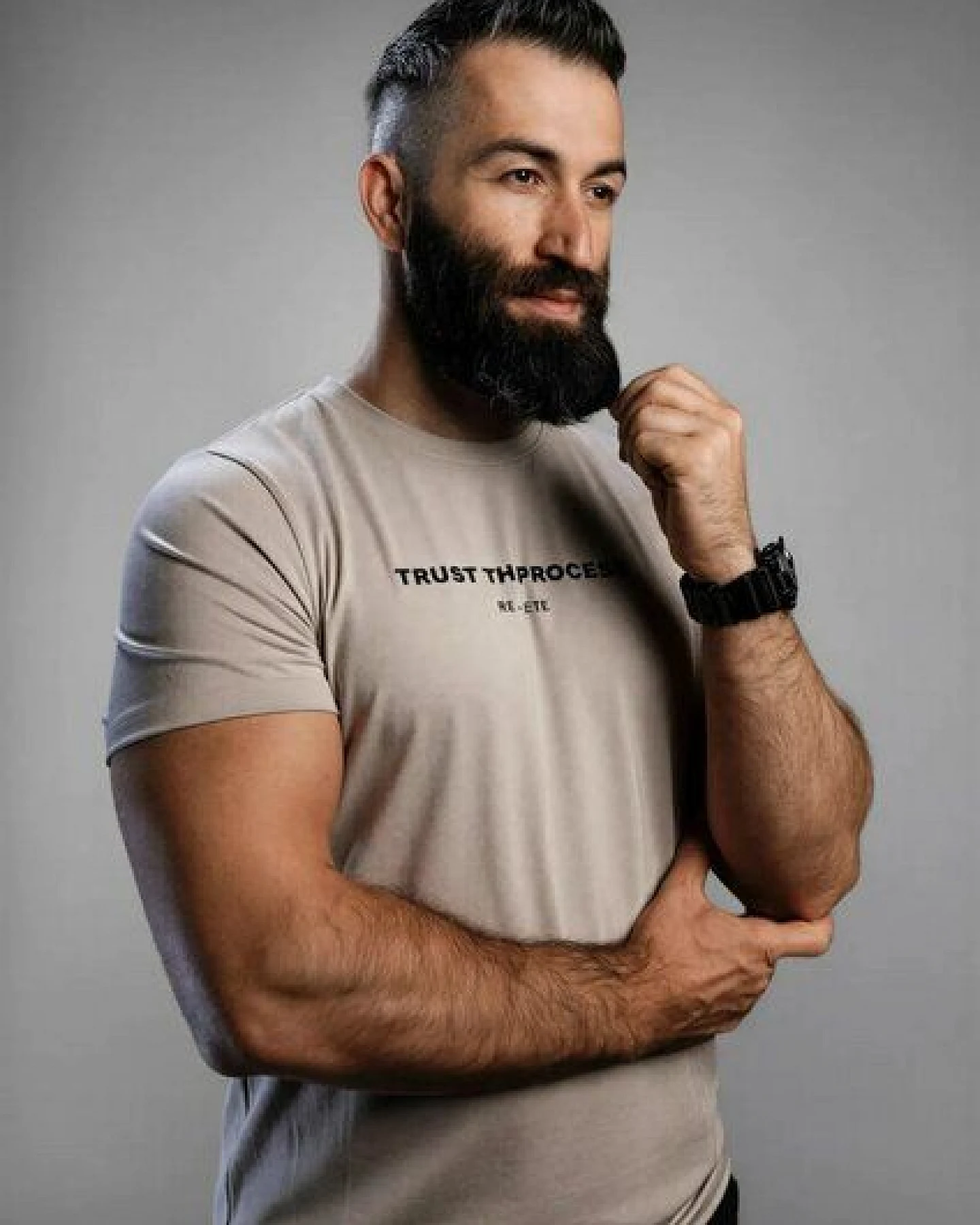 Re-Athlete TRUST Bambus Herren Shirt - beige – Ansicht 3