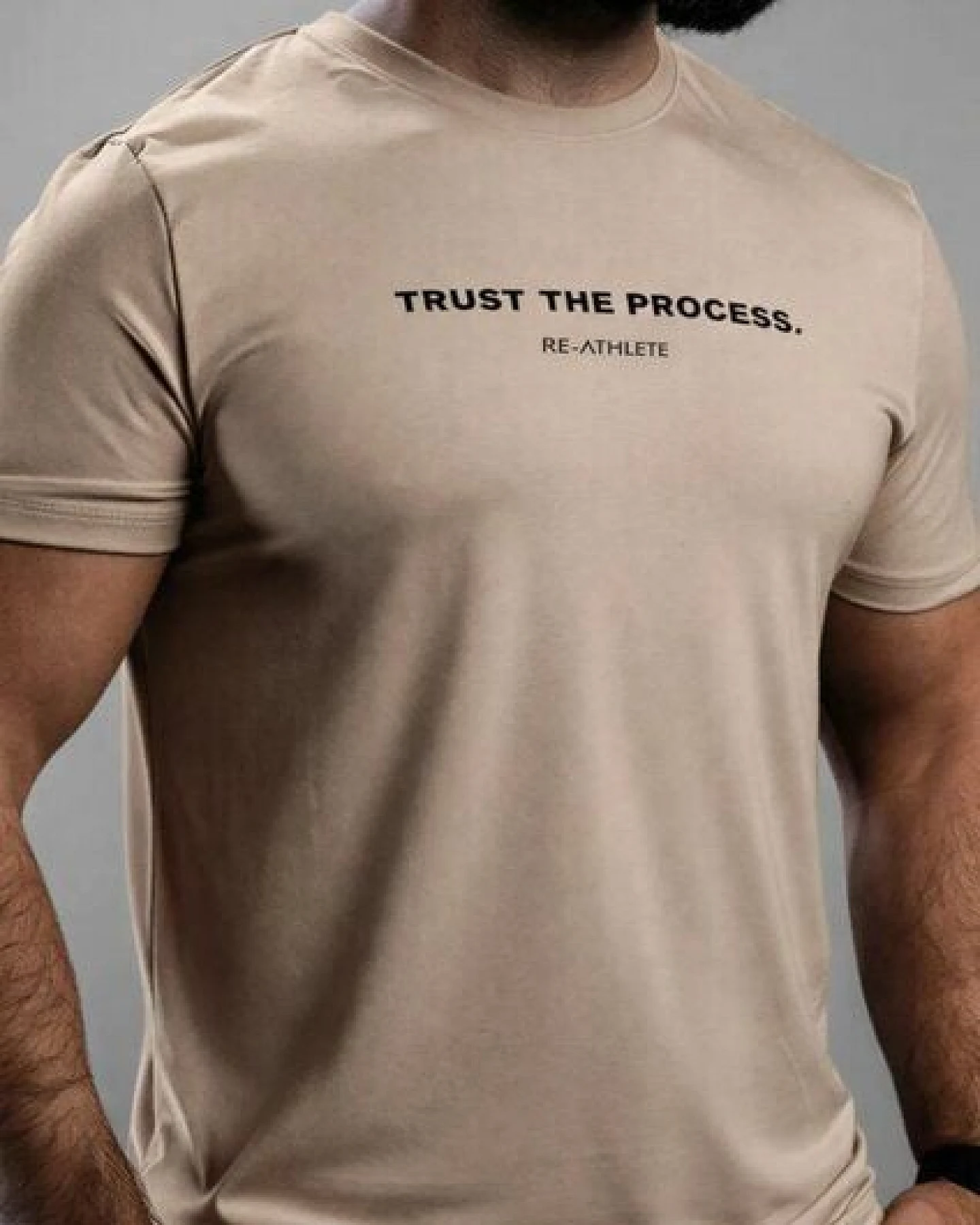 Re-Athlete TRUST Bambus Herren Shirt - beige – Ansicht 2