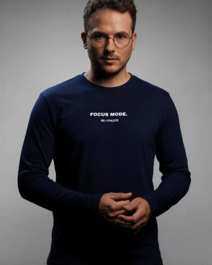Re-Athlete FOCUS Bambus Herren Longsleeve - navy