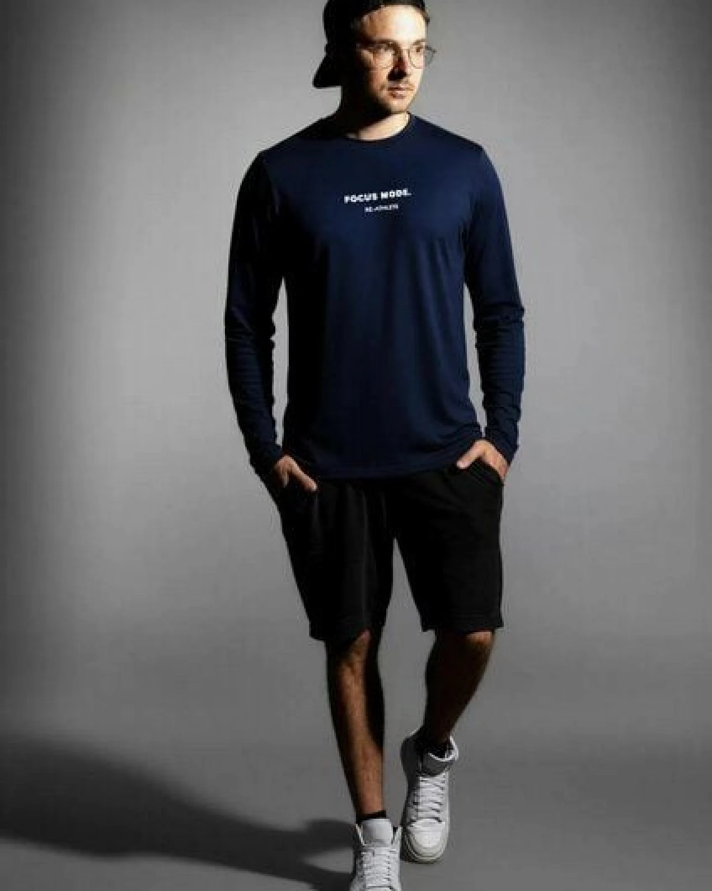 Re-Athlete FOCUS Bambus Herren Longsleeve - navy – Ansicht 3