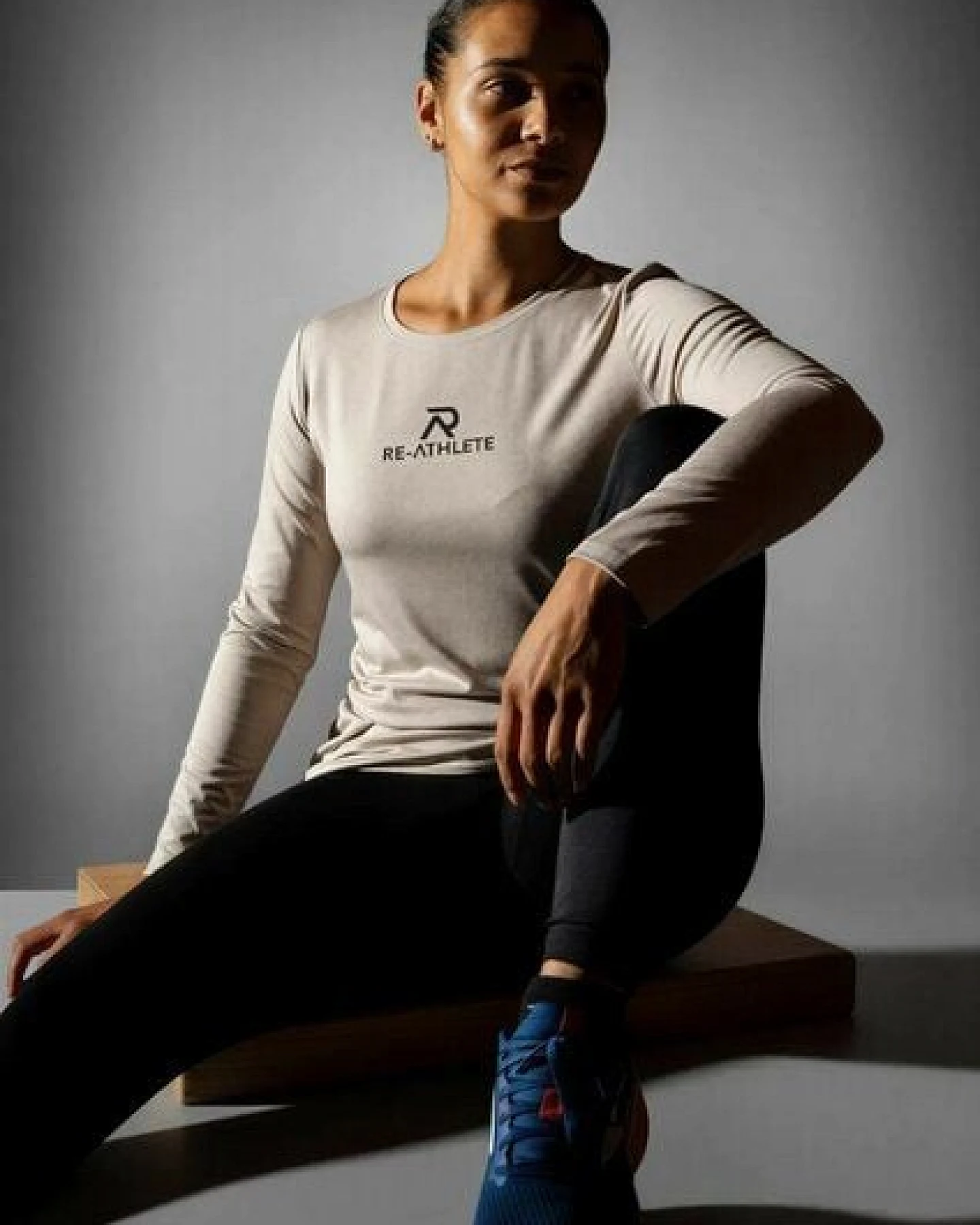 Re-Athlete PRIME Bambus Damen Longsleeve - beige – Ansicht 3