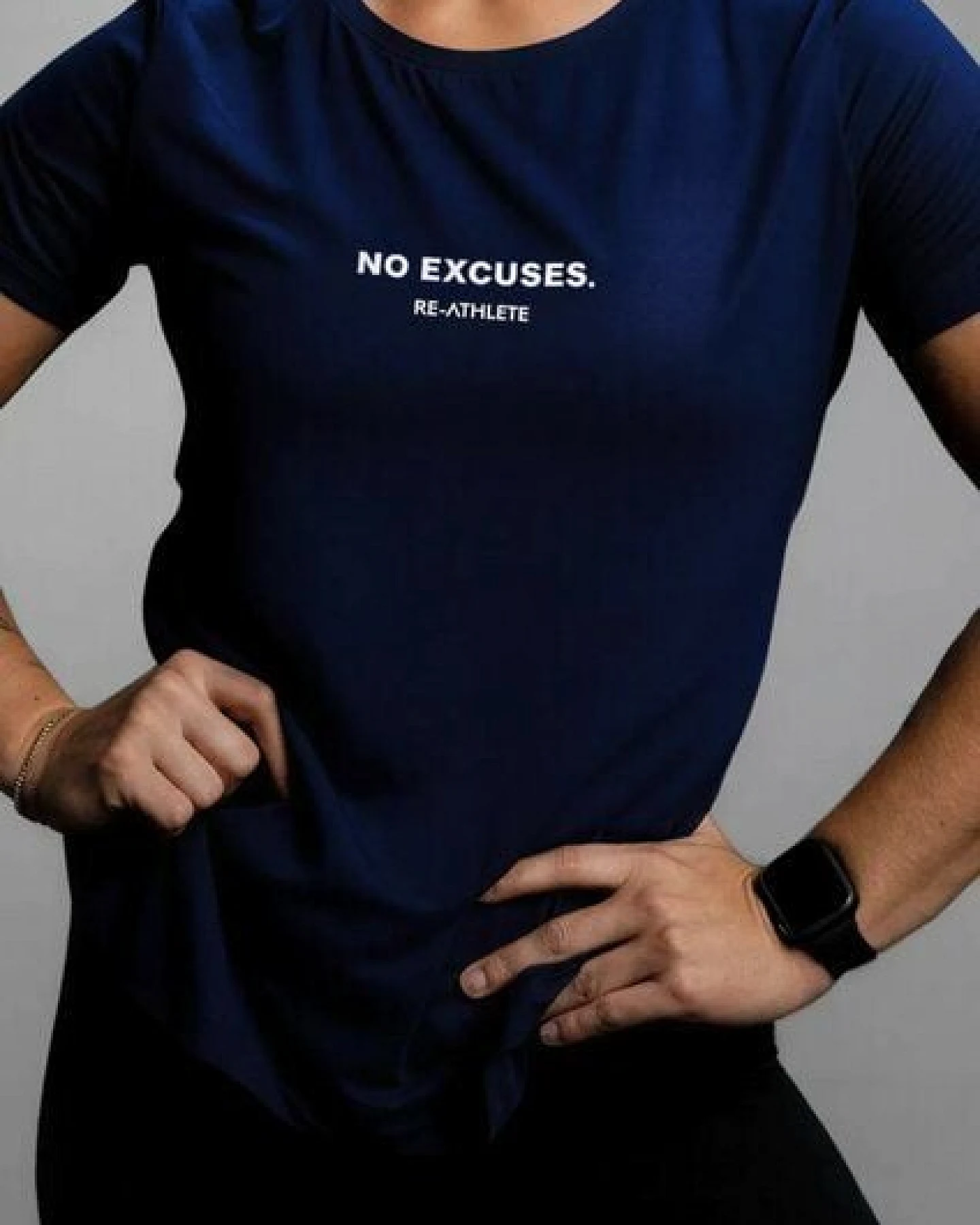 Re-Athlete EXCUSES Bambus Damen Shirt - navy – Ansicht 2
