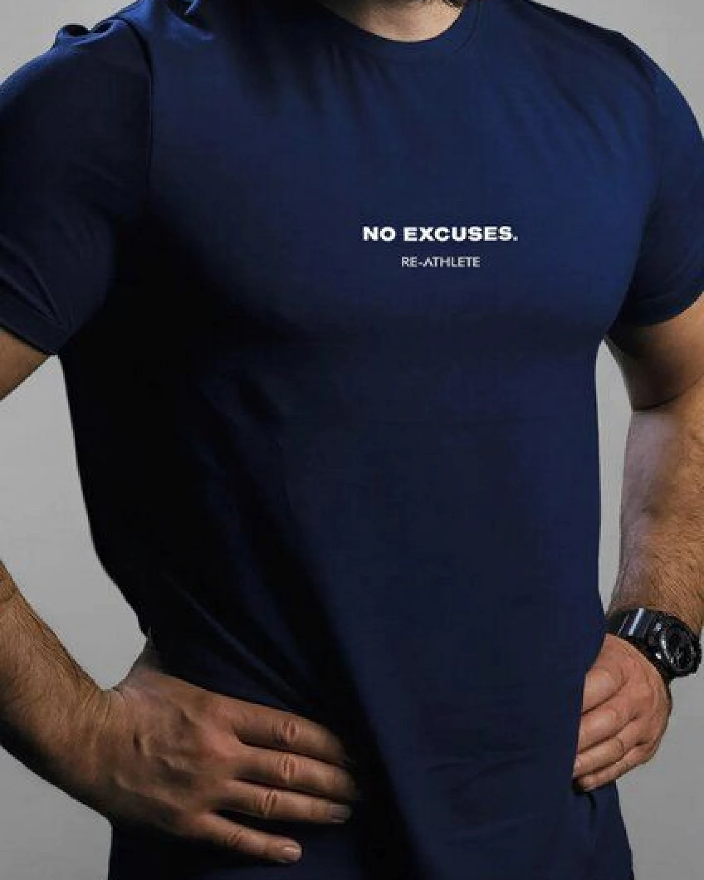 Re-Athlete EXCUSES Bambus Herren Shirt - navy – Ansicht 2