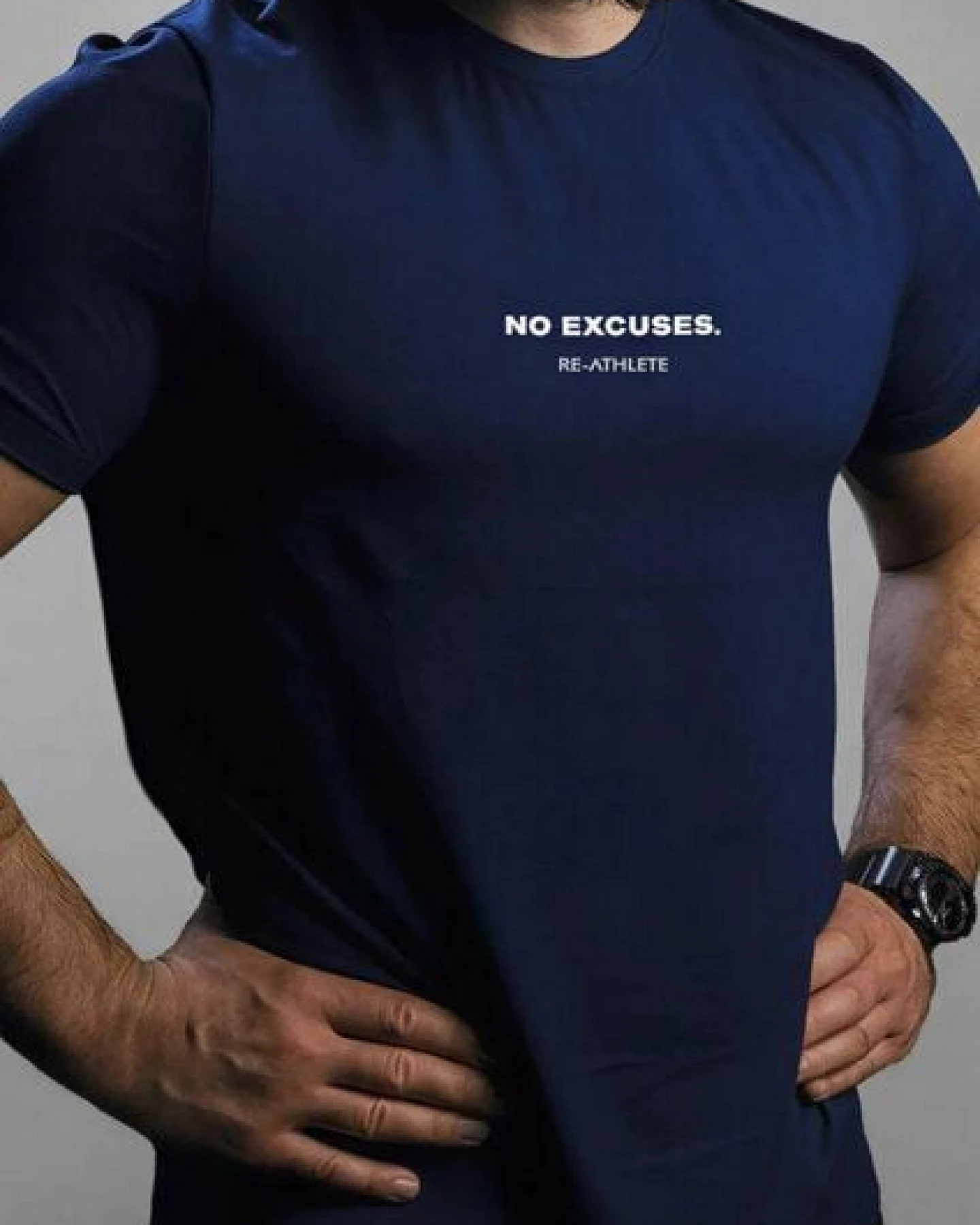 Re-Athlete EXCUSES Bambus Herren Shirt - navy – Ansicht 2