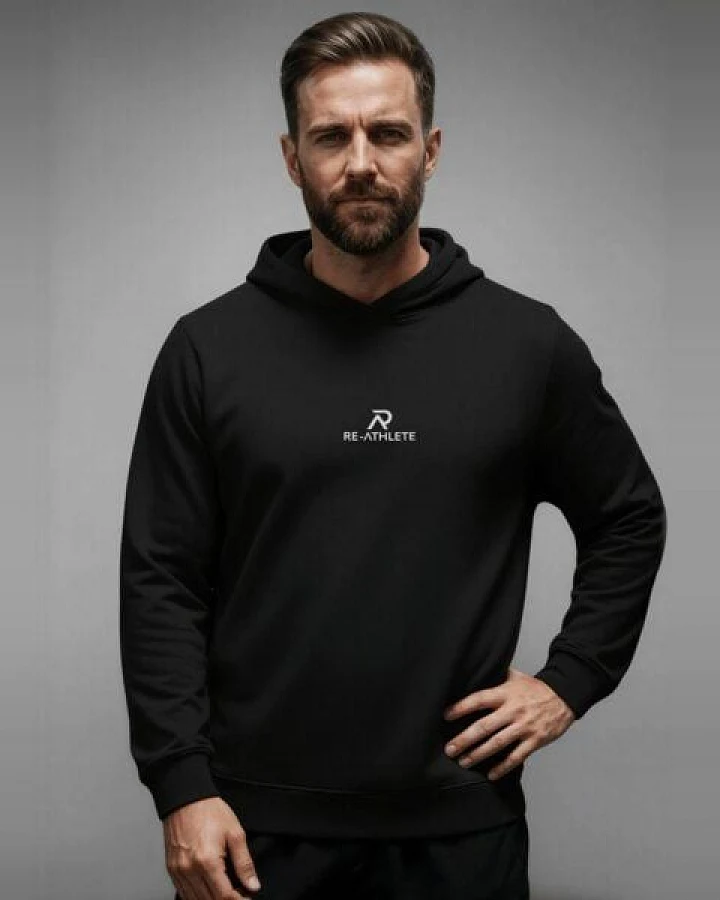 Re-Athlete PRIME Cotton Herren Hoodie - black