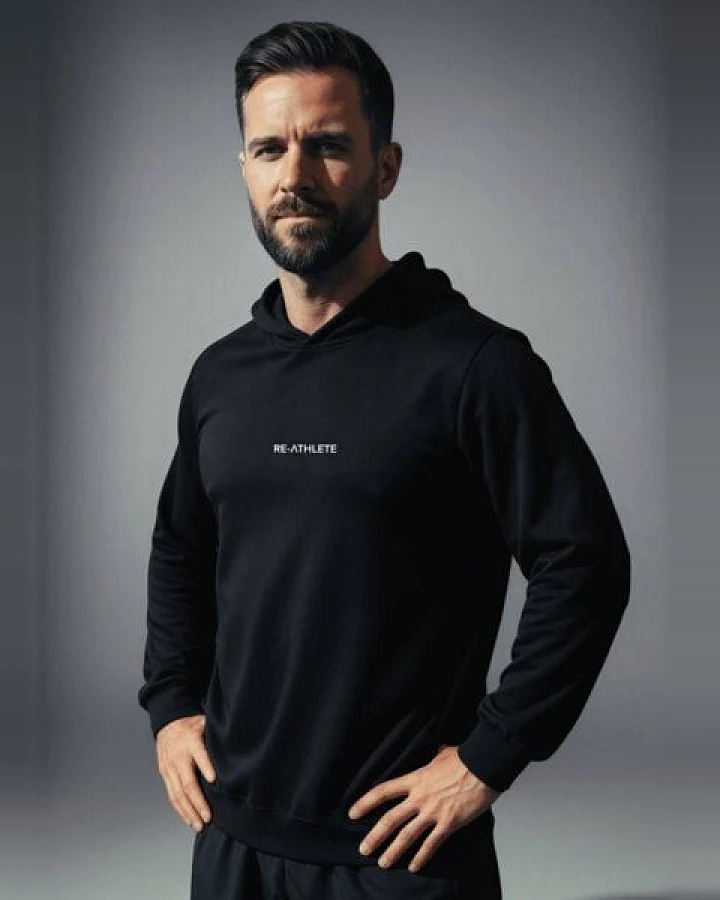 Re-Athlete CORE Cotton Herren Hoodie - black