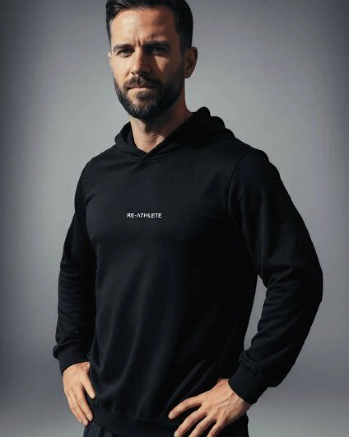Re-Athlete CORE Cotton Herren Hoodie - black