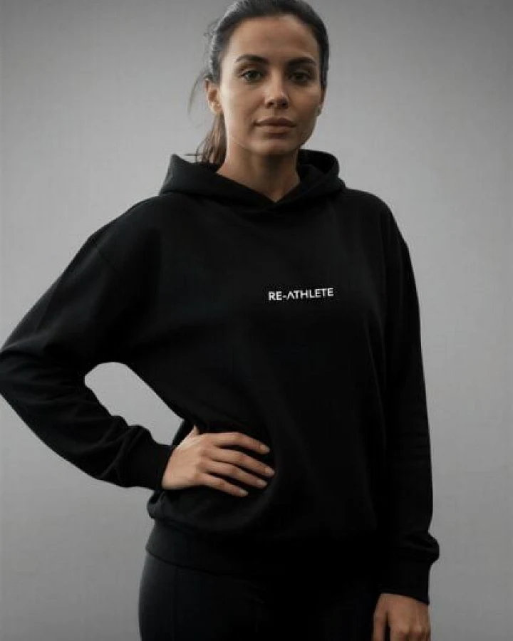 Re-Athlete CORE Cotton Damen Hoodie - black