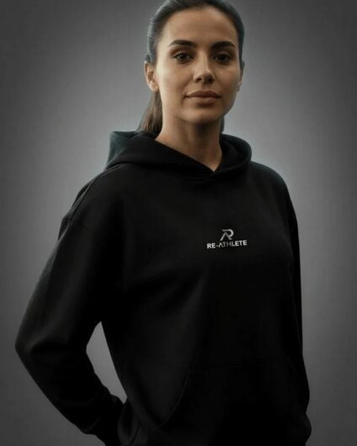 Re-Athlete PRIME Cotton Damen Hoodie - black