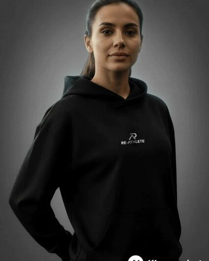 Re-Athlete PRIME Cotton Damen Hoodie - black