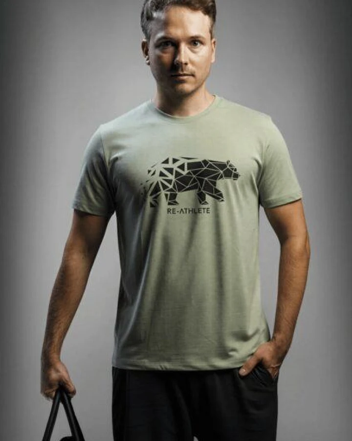 Re-Athlete WILDLIFE Bambus Herren Shirt - mint