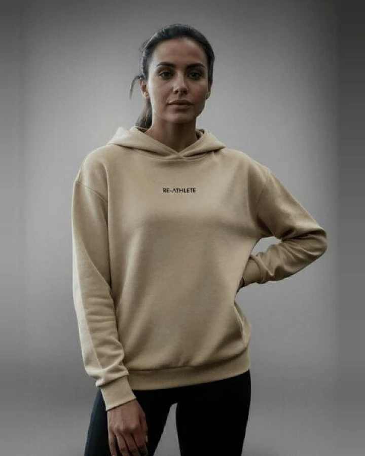 Re-Athlete CORE Cotton Damen Hoodie - beige