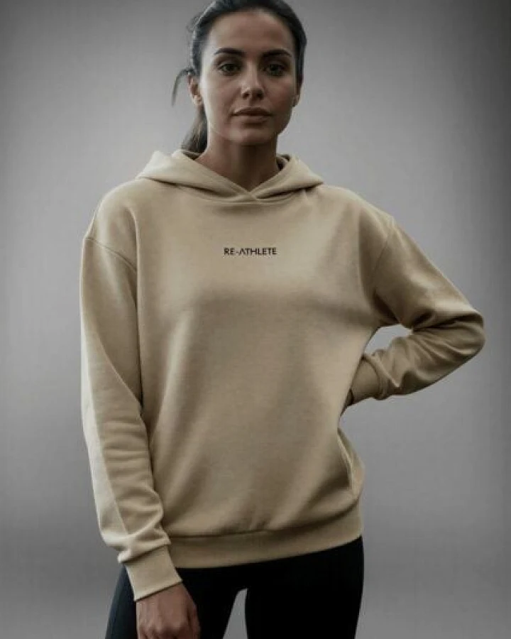 Re-Athlete CORE Cotton Damen Hoodie - beige