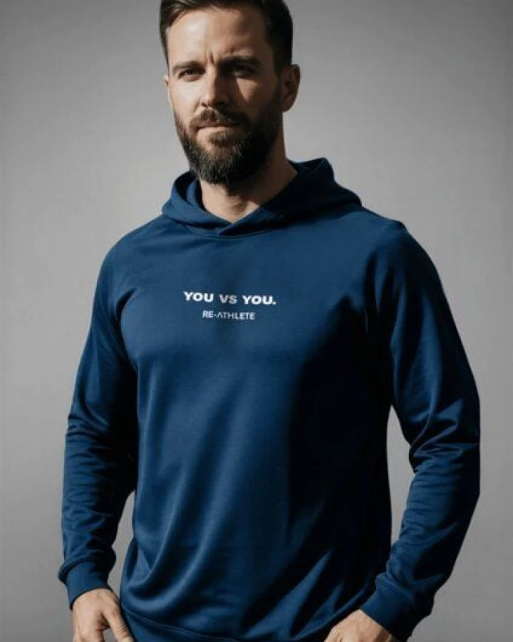 Re-Athlete RIVAL Cotton Herren Hoodie - navy