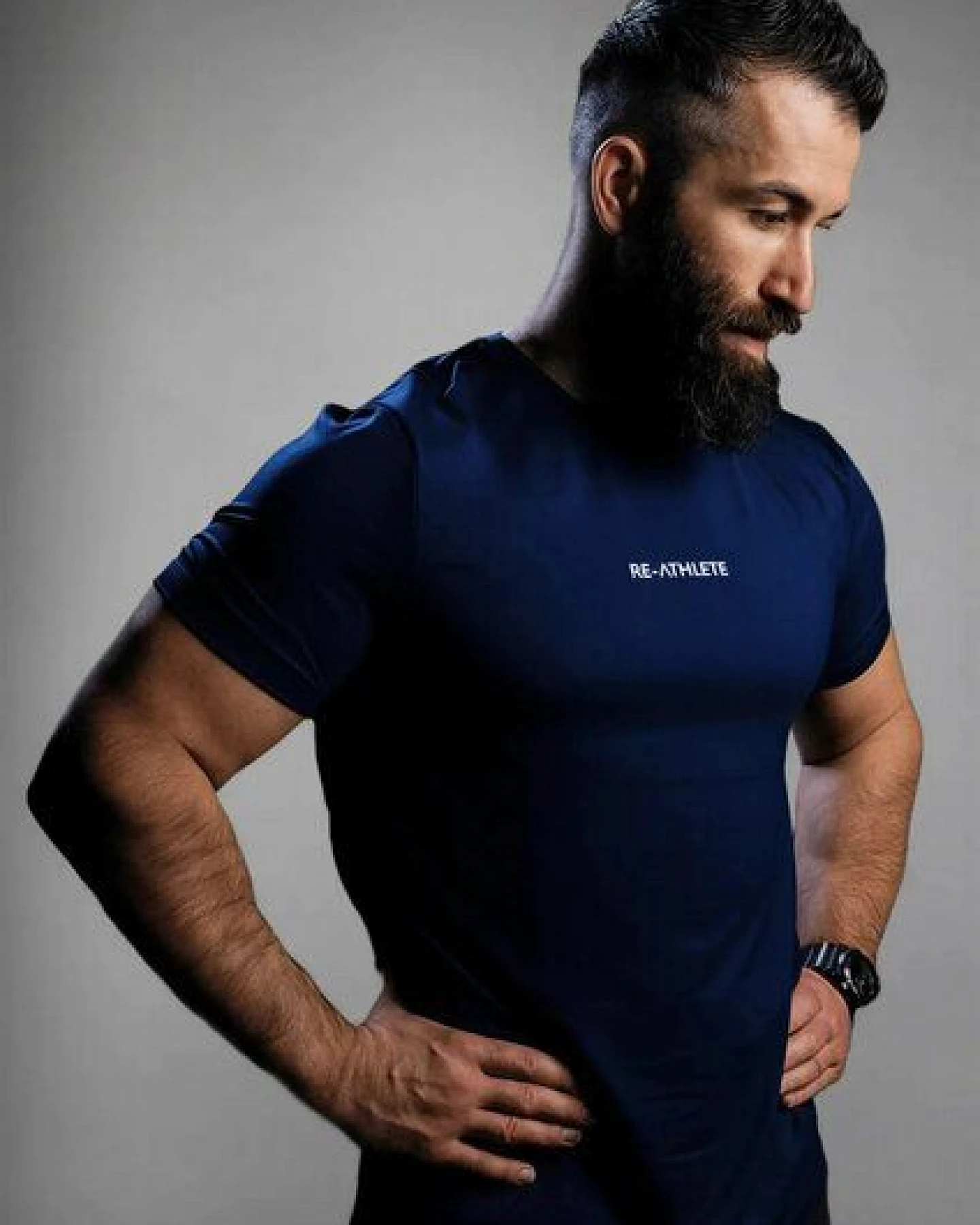 Re-Athlete CORE Bambus Herren Shirt - navy – Ansicht 3