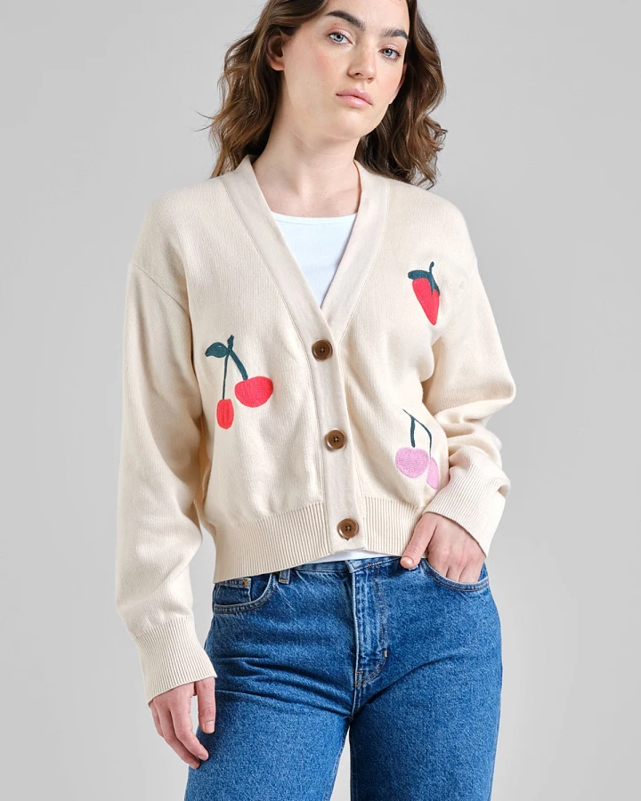 Cardigan Kanan Berries Off White
