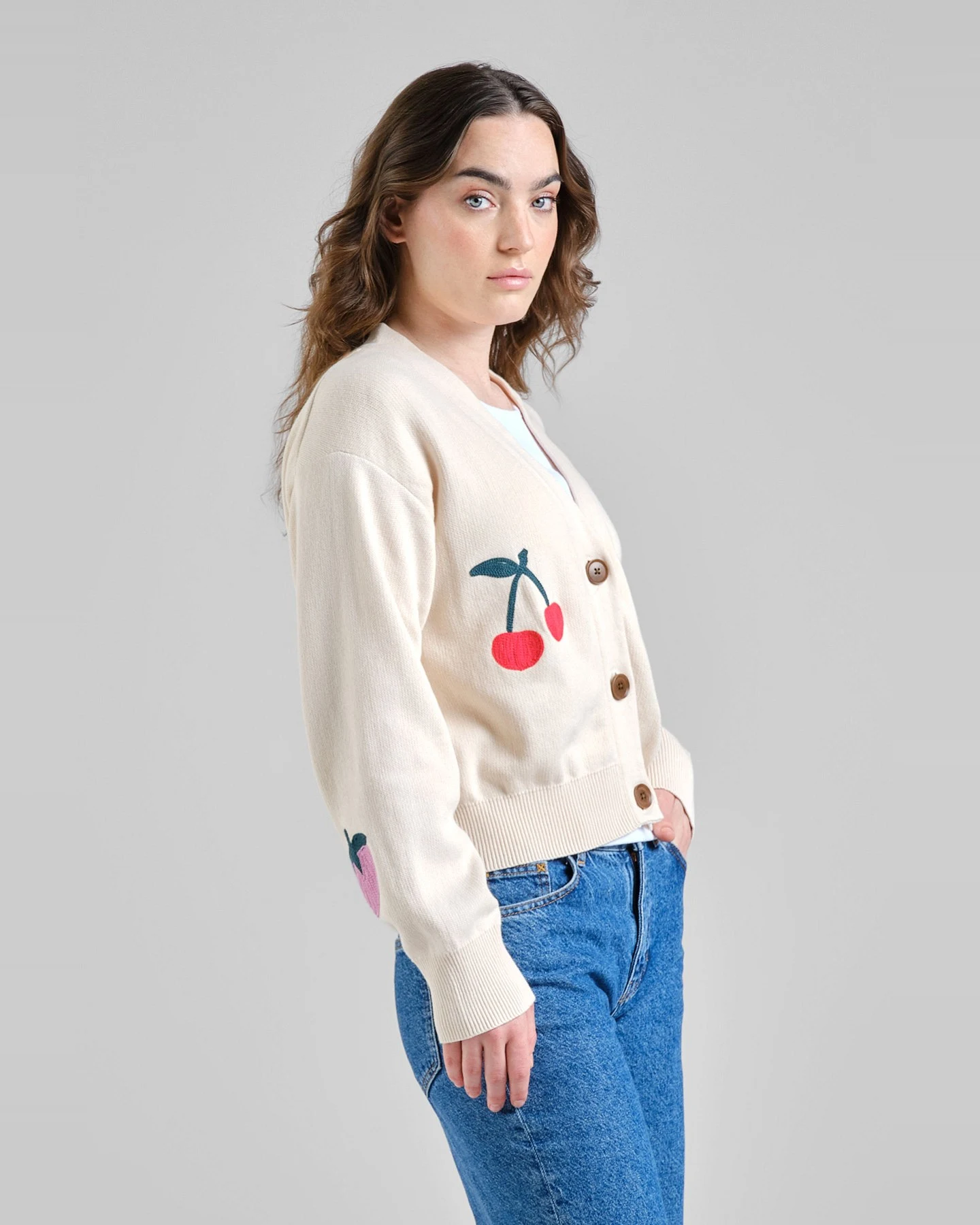 Cardigan Kanan Berries Off White – Ansicht 4