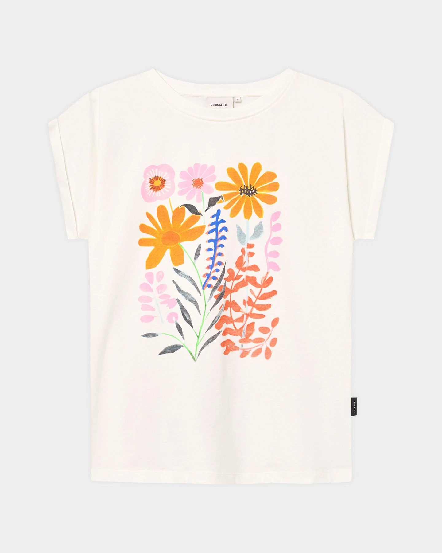 T-Shirt Visby Summer Flowers Off-White – Ansicht 2
