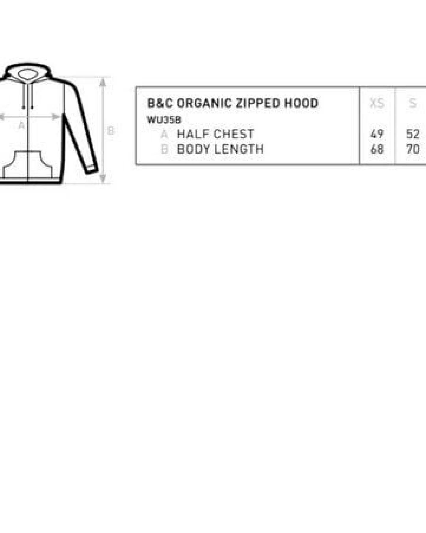 B&C Collection Zipped Hoodie Sweatjacke B&C Inspire – Ansicht 3