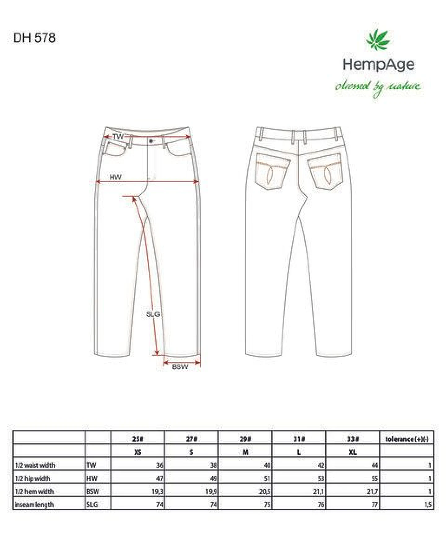 HempAge Black Denim Jeans Damen Hanf/Biobaumwolle – Ansicht 3