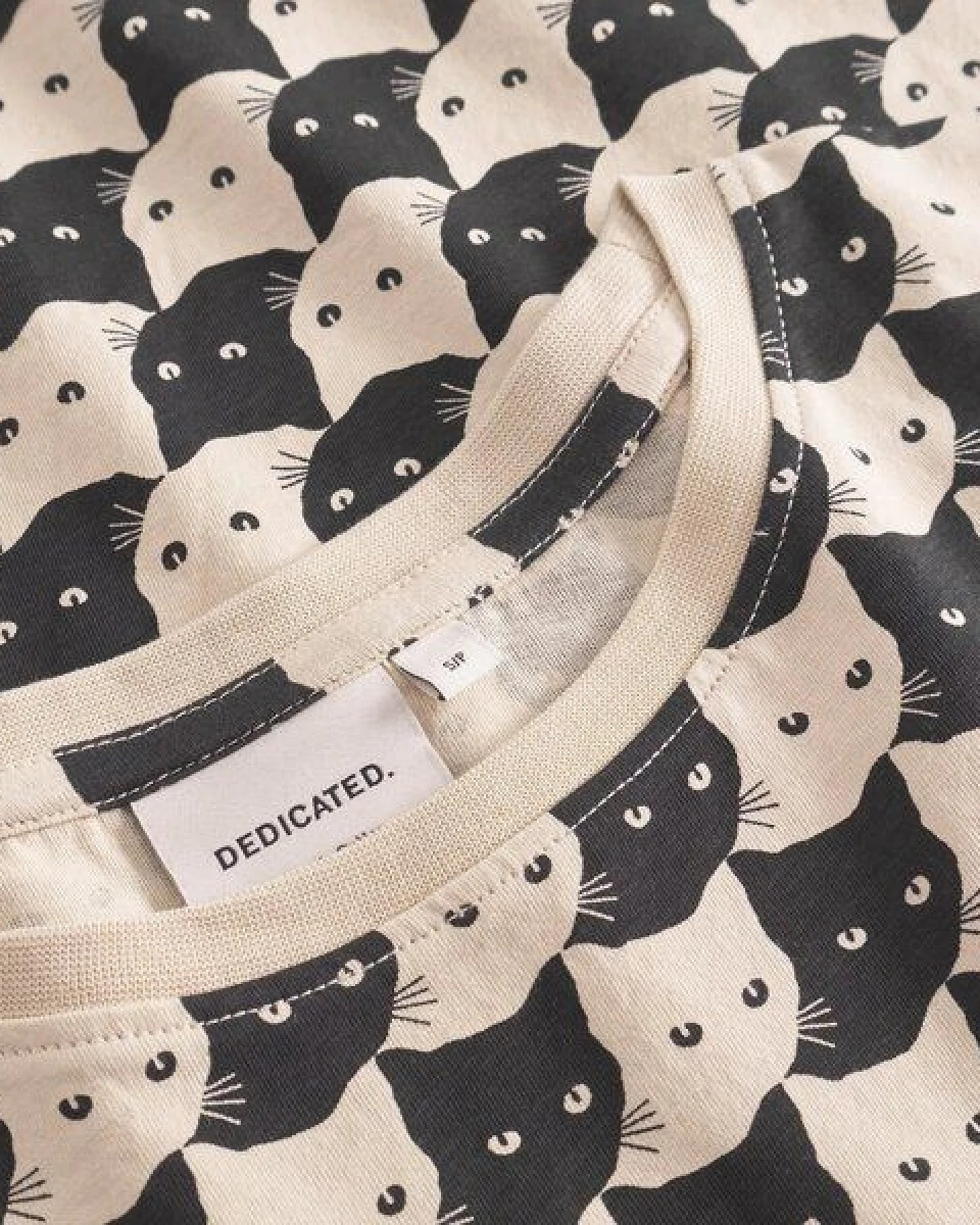 DEDICATED Visby Pepita Cats - Katzen T-Shirt – Ansicht 3
