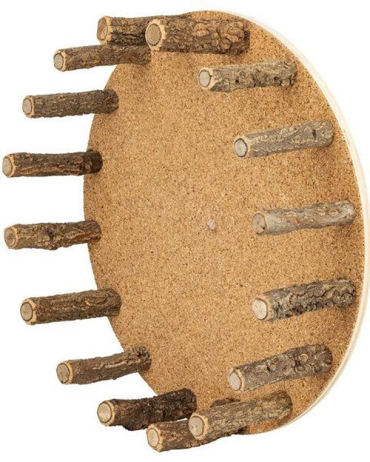 Kork-Deko Großes Vogel-Laufrad 38,5 cm mit Kork-Ästen zur Käfigmontage, Made in Germany