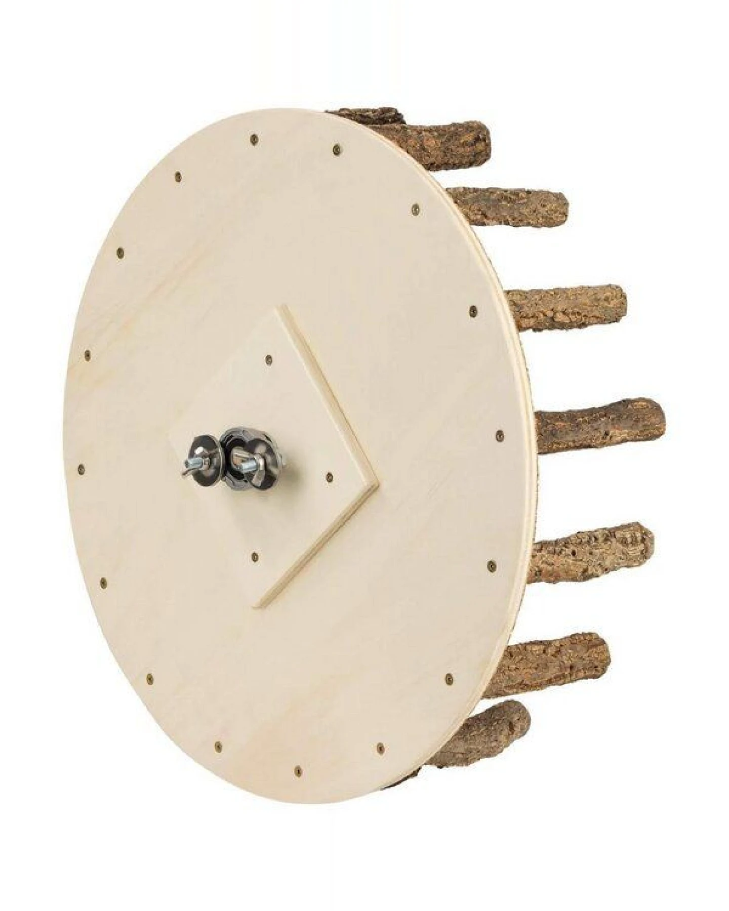 Kork-Deko Großes Vogel-Laufrad 38,5 cm mit Kork-Ästen zur Käfigmontage, Made in Germany – Ansicht 4