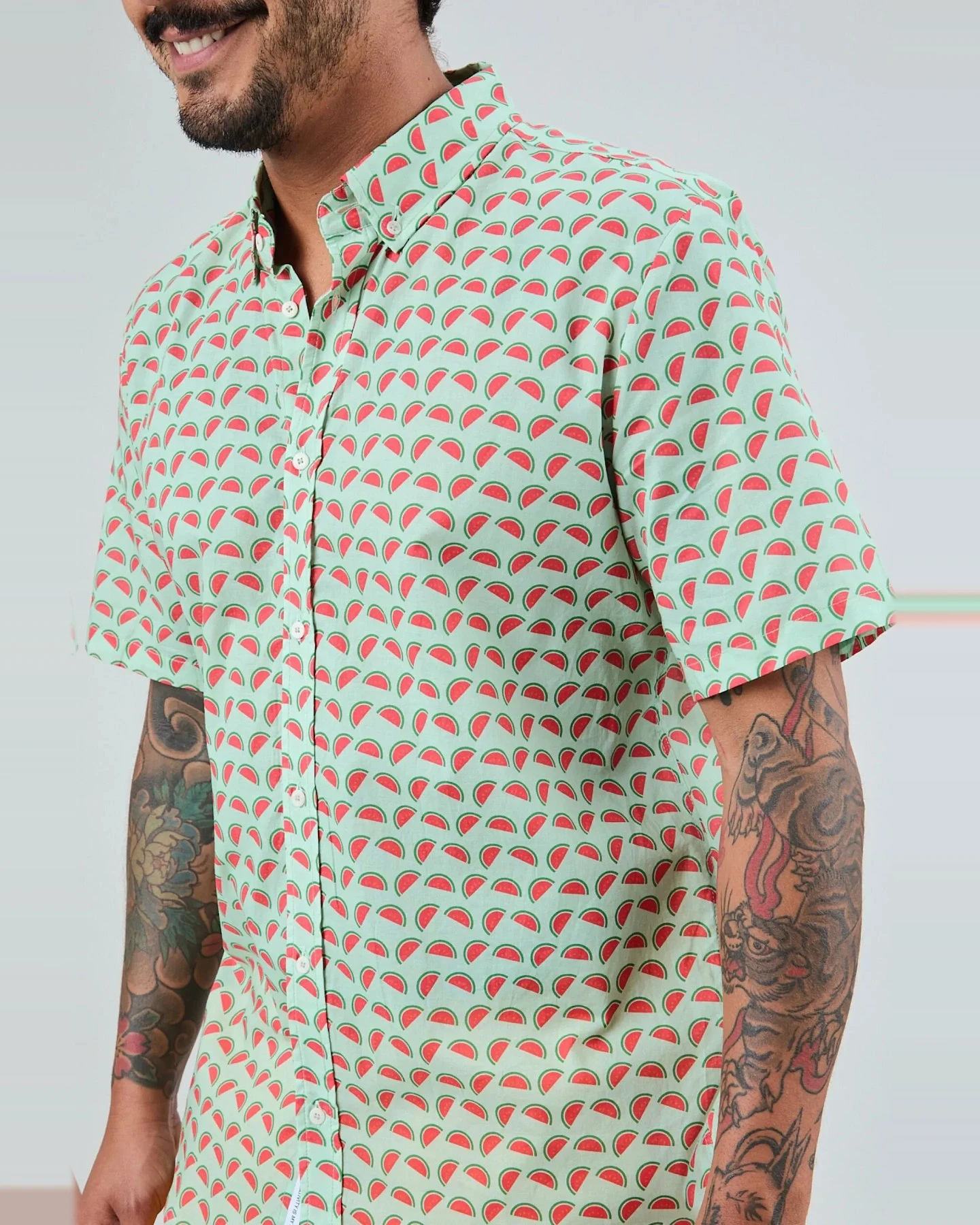 Hemd Watermelon Printed Grün – Ansicht 3